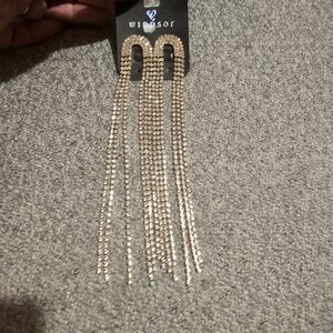 Windsor Shimmering Gold Chain Earrings